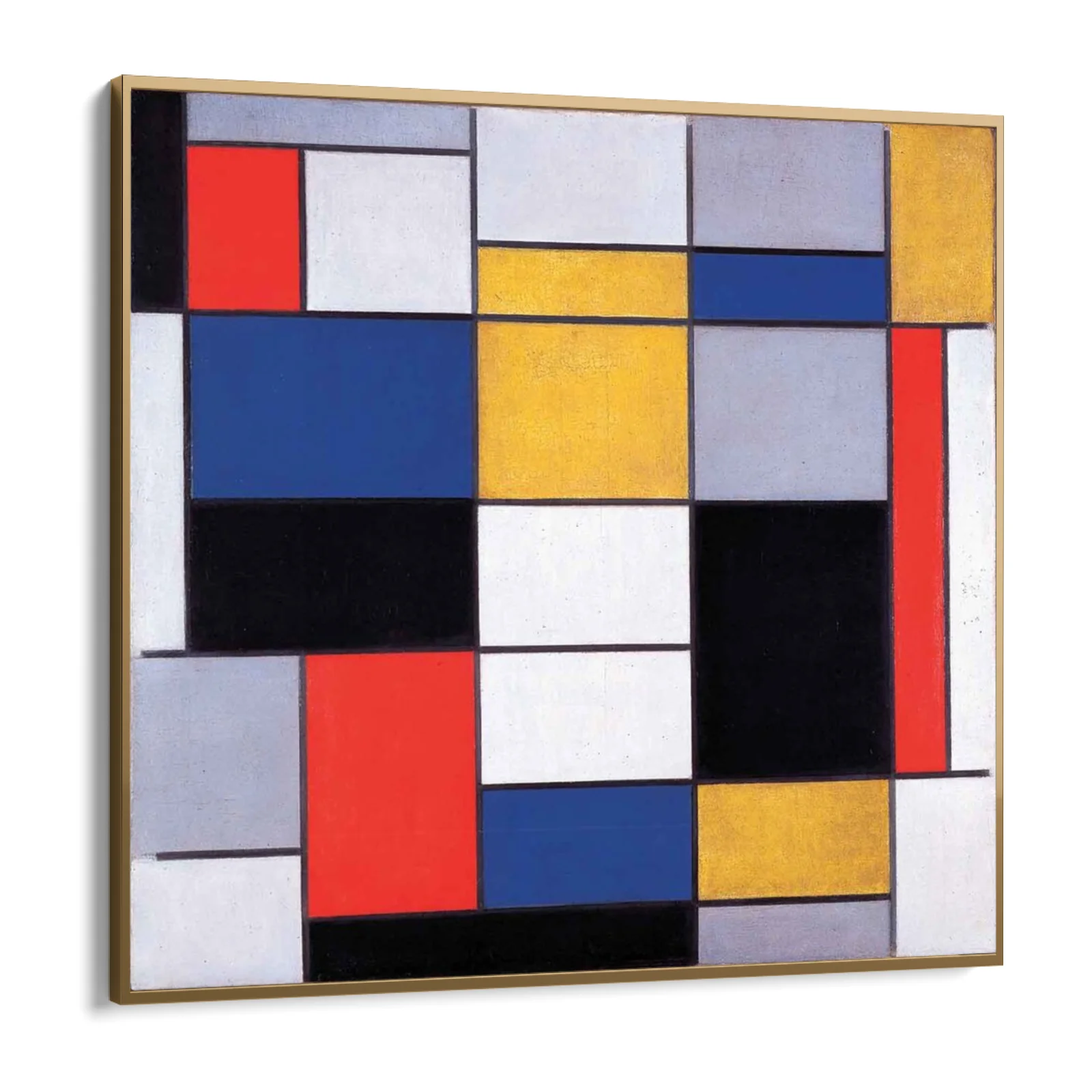 Composizione A con nero, rosso, grigio, giallo e blu, Piet Mondrian - Image 10