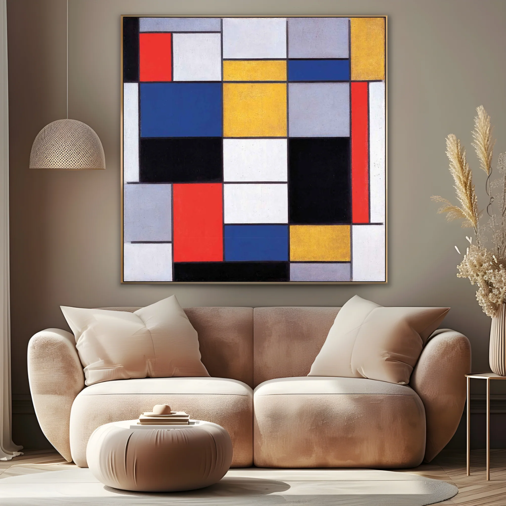 Composizione A con nero, rosso, grigio, giallo e blu, Piet Mondrian - Image 2