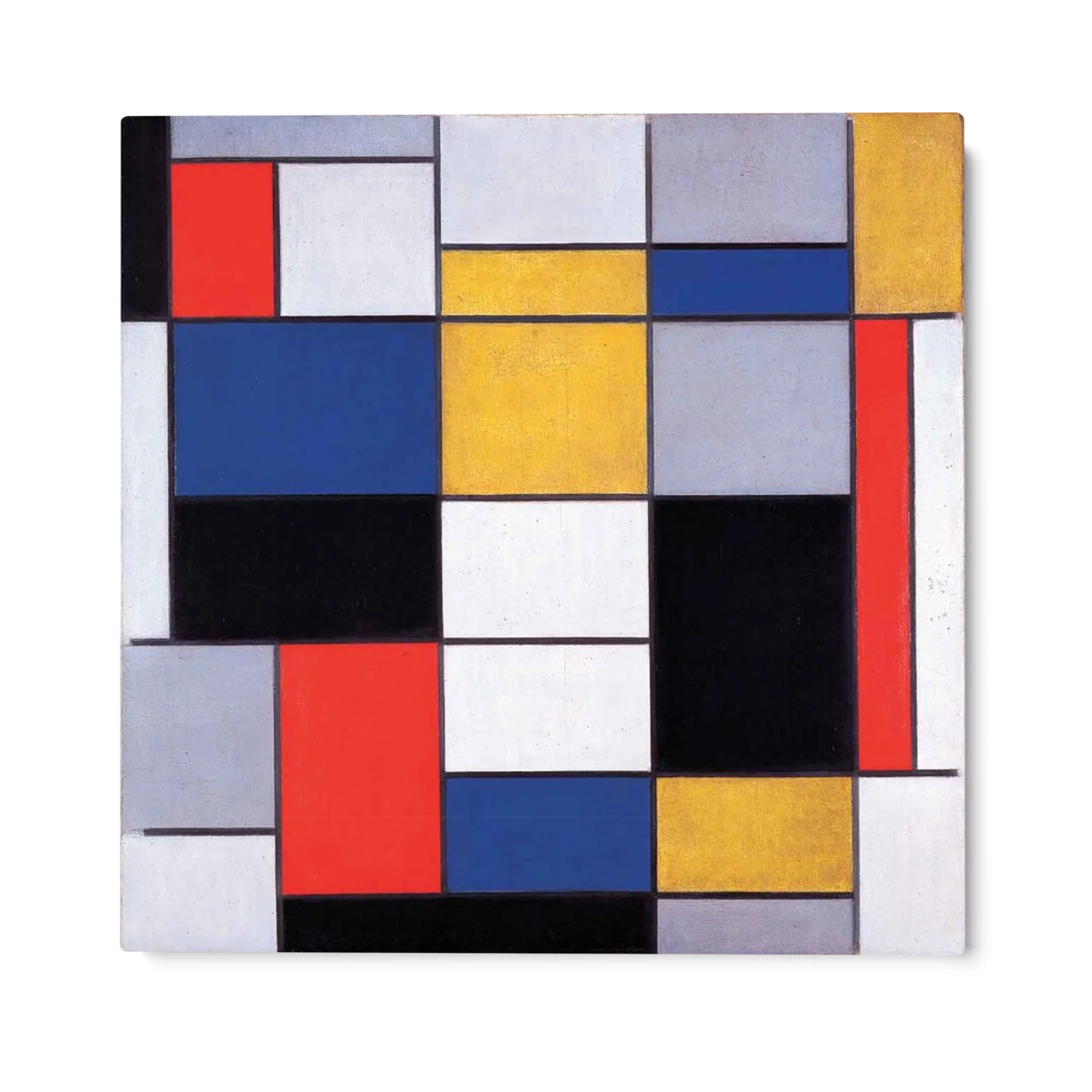 Composizione A con nero, rosso, grigio, giallo e blu, Piet Mondrian - Image 4