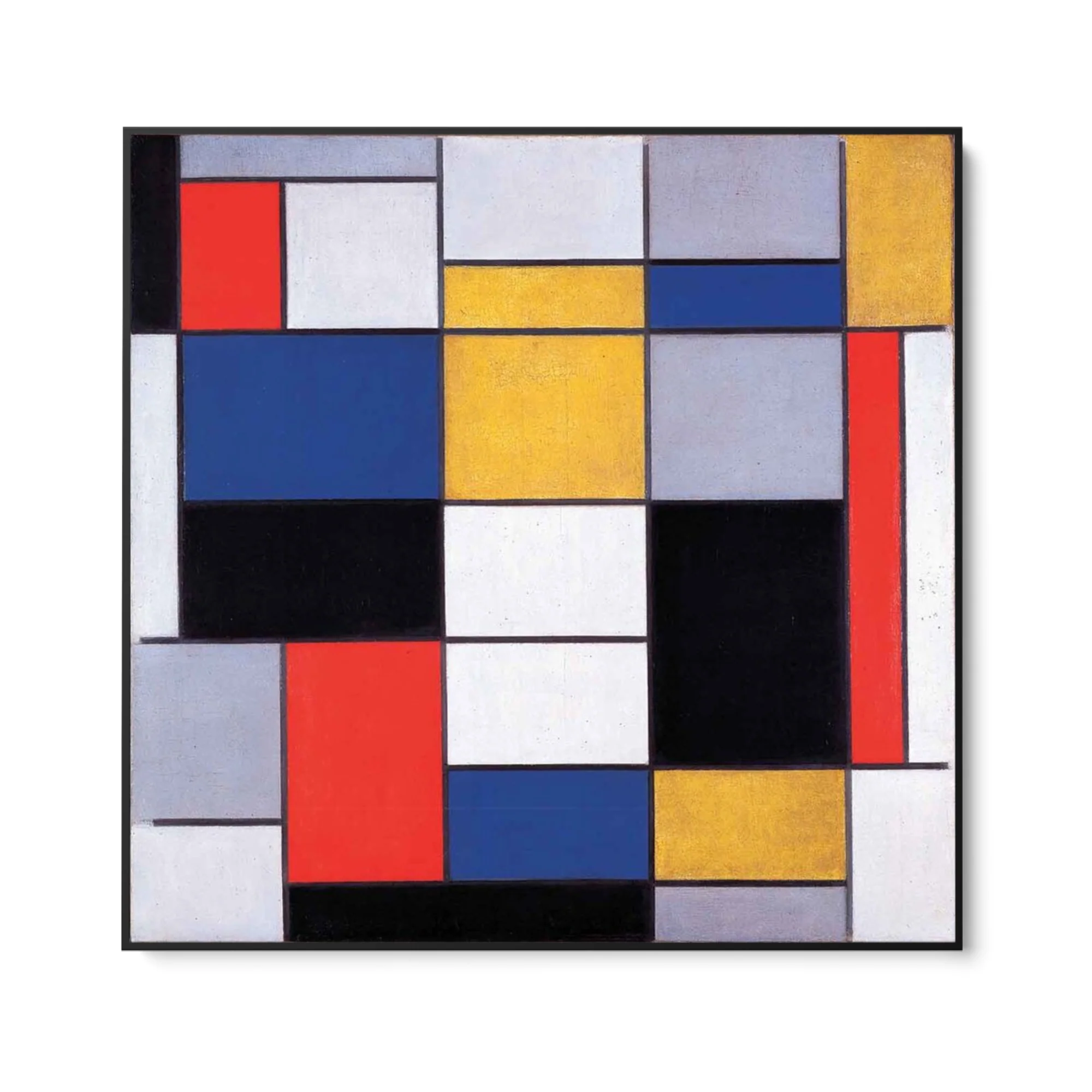 Composizione A con nero, rosso, grigio, giallo e blu, Piet Mondrian - Image 5
