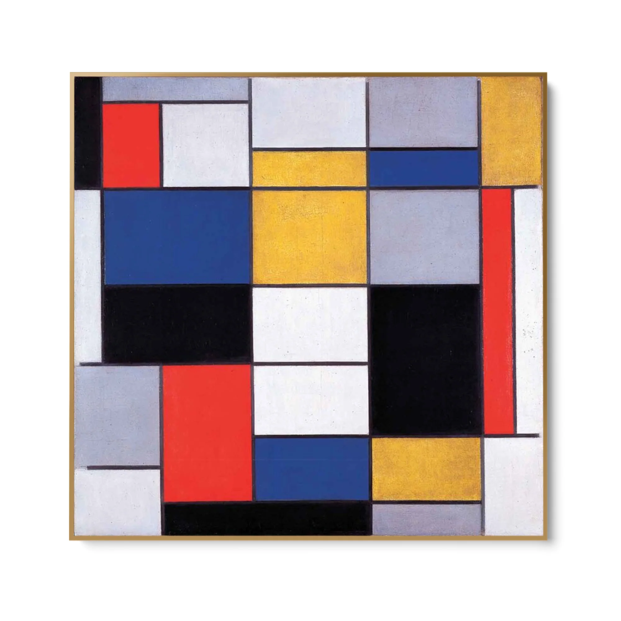Composizione A con nero, rosso, grigio, giallo e blu, Piet Mondrian - Image 6