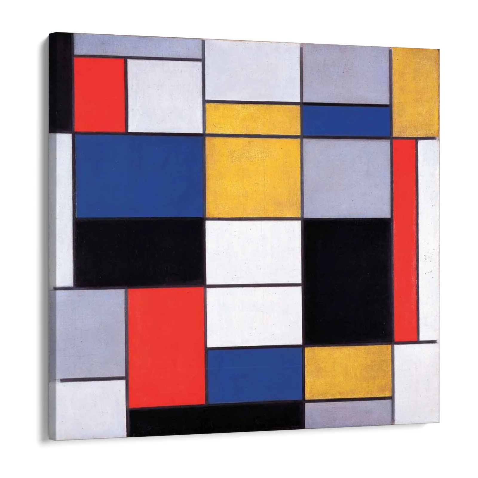 Composizione A con nero, rosso, grigio, giallo e blu, Piet Mondrian - Image 8