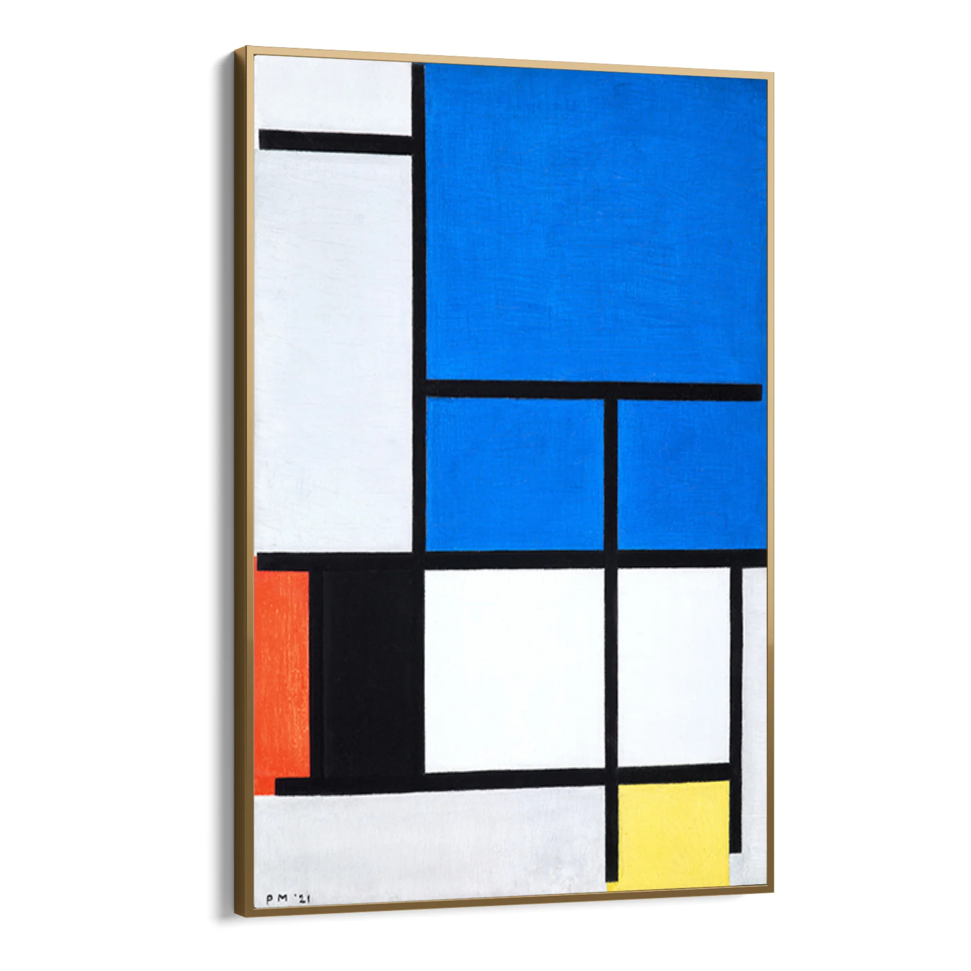 Composizione Con Grande Piano Blu Rosso Nero Giallo E Grigio, Piet Mondrian - Image 10