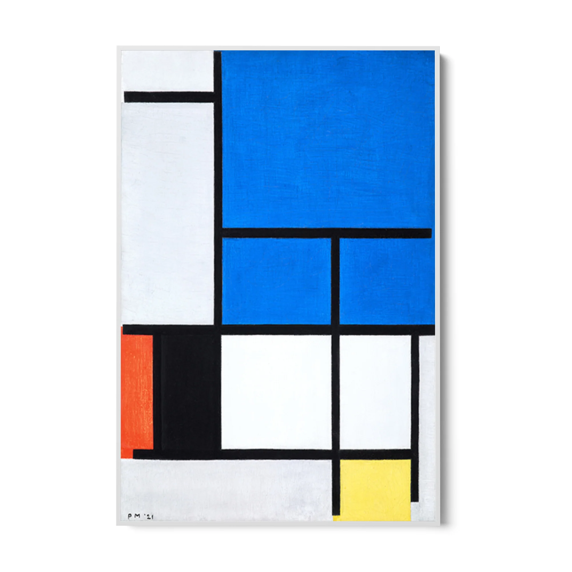 Composizione Con Grande Piano Blu Rosso Nero Giallo E Grigio, Piet Mondrian - Image 7