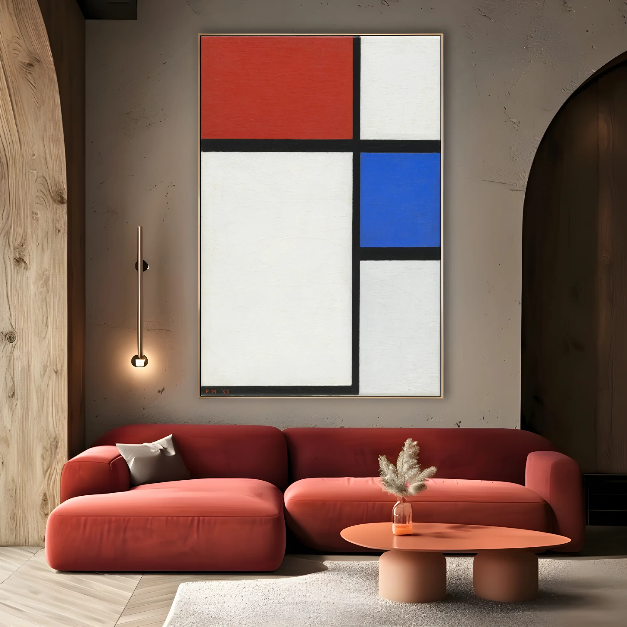 Composizione con Rosso e Blu, Piet Mondrian