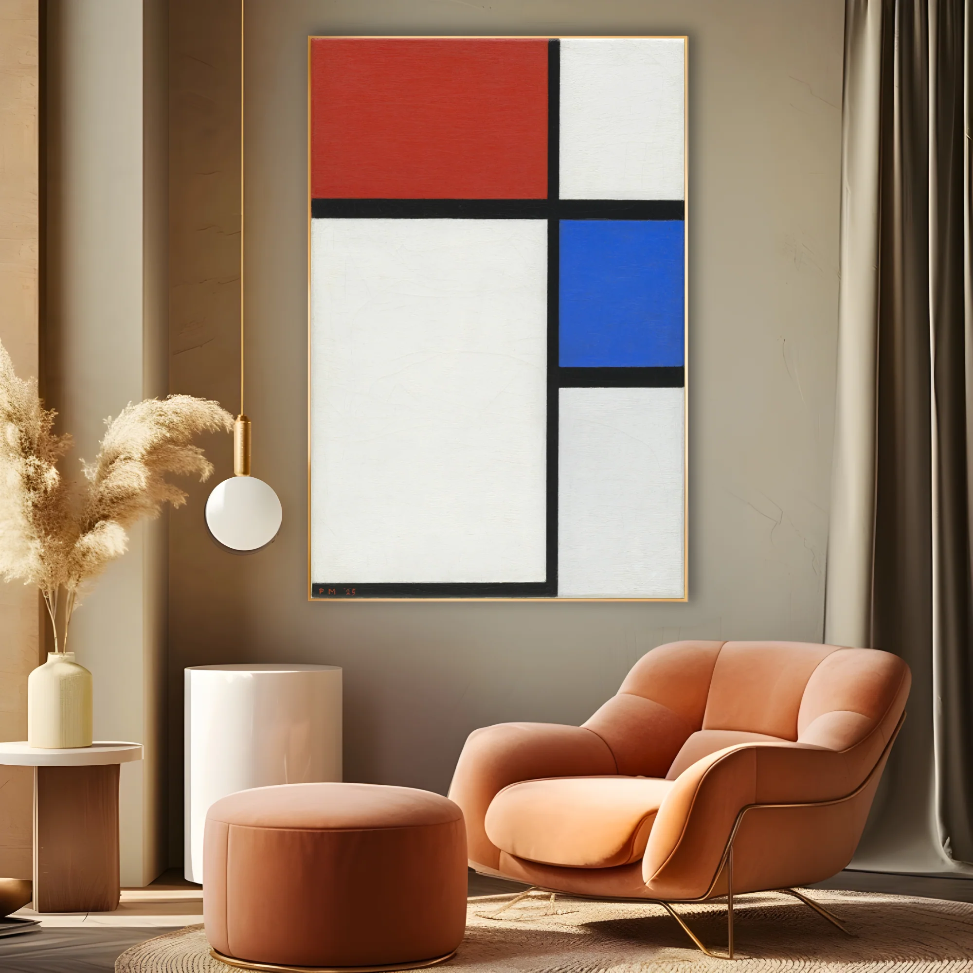 Composizione con Rosso e Blu, Piet Mondrian - Image 2