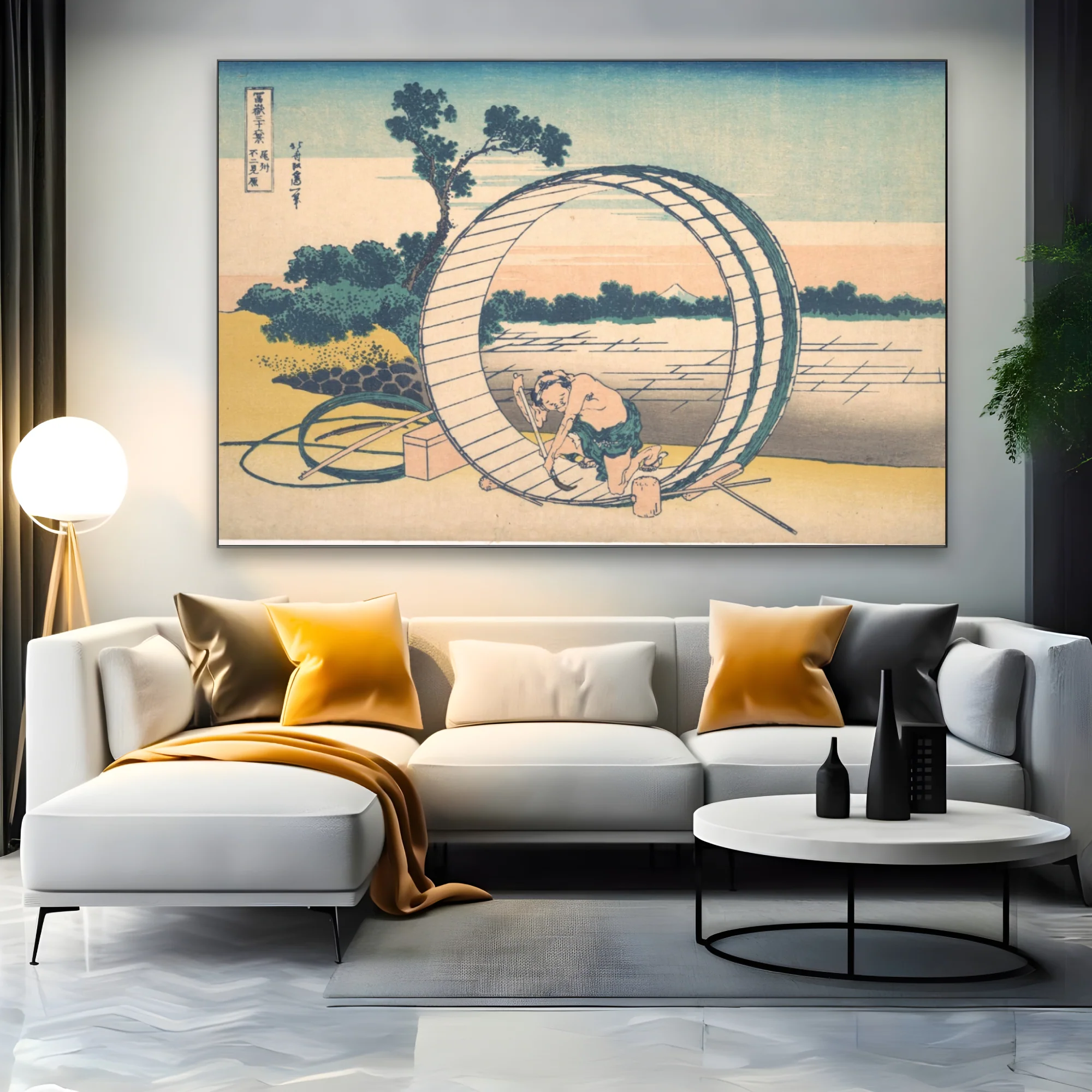 Fujimigahara nella provincia di Owari, Katsushika Hokusai