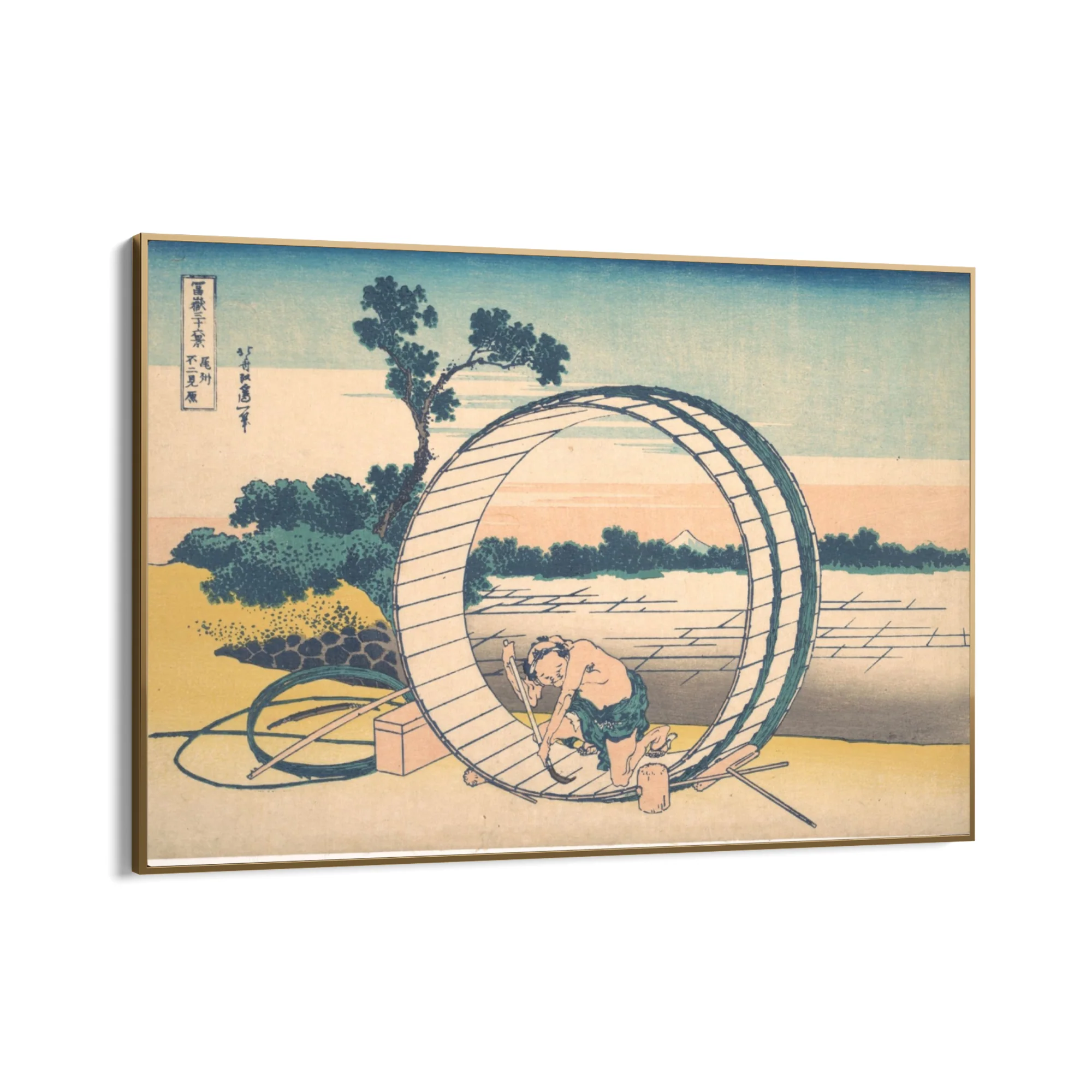 Fujimigahara nella provincia di Owari, Katsushika Hokusai - Image 10