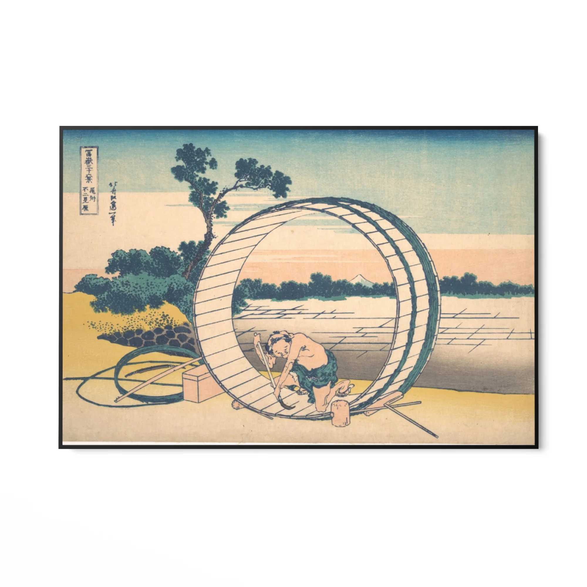 Fujimigahara nella provincia di Owari, Katsushika Hokusai - Image 5