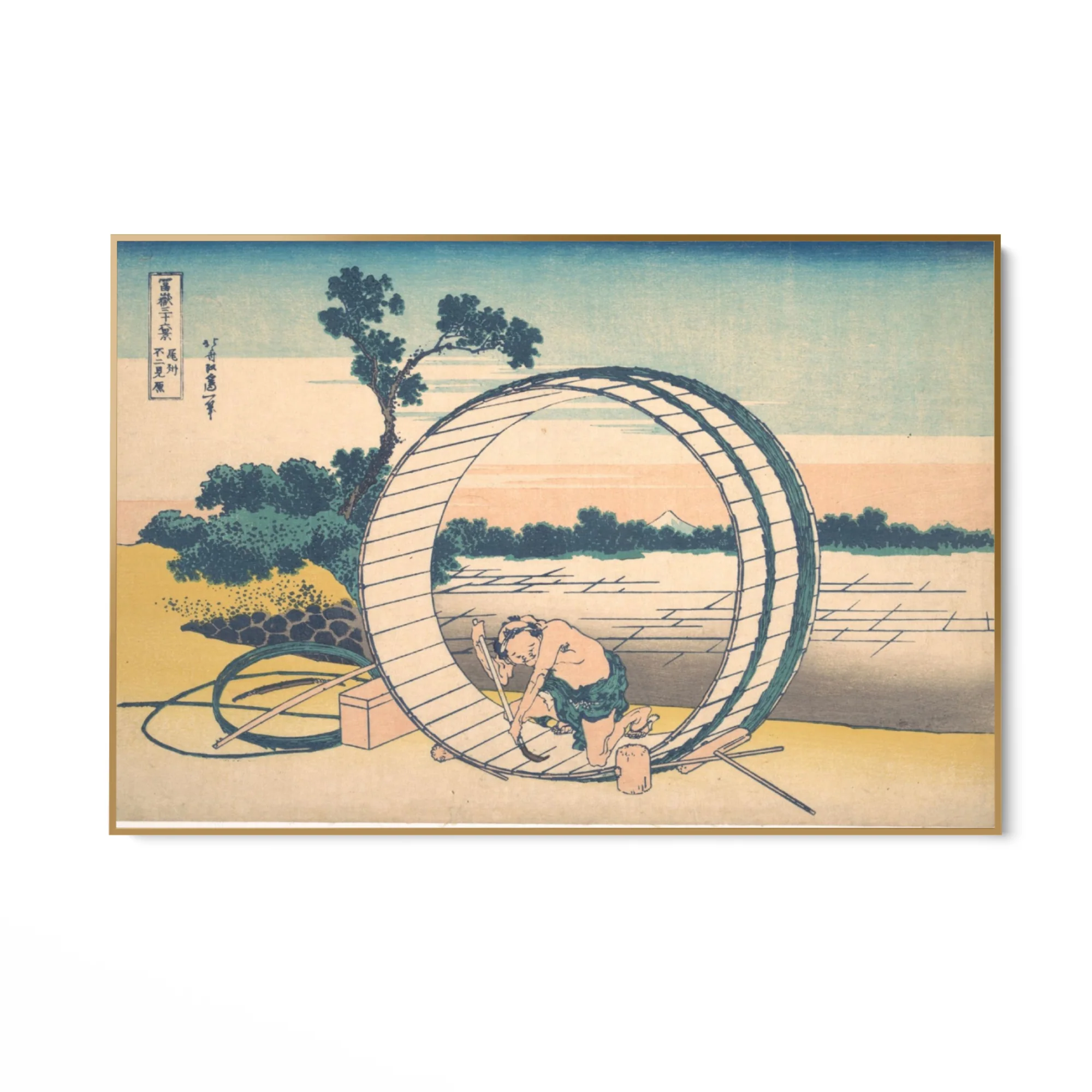 Fujimigahara nella provincia di Owari, Katsushika Hokusai - Image 6