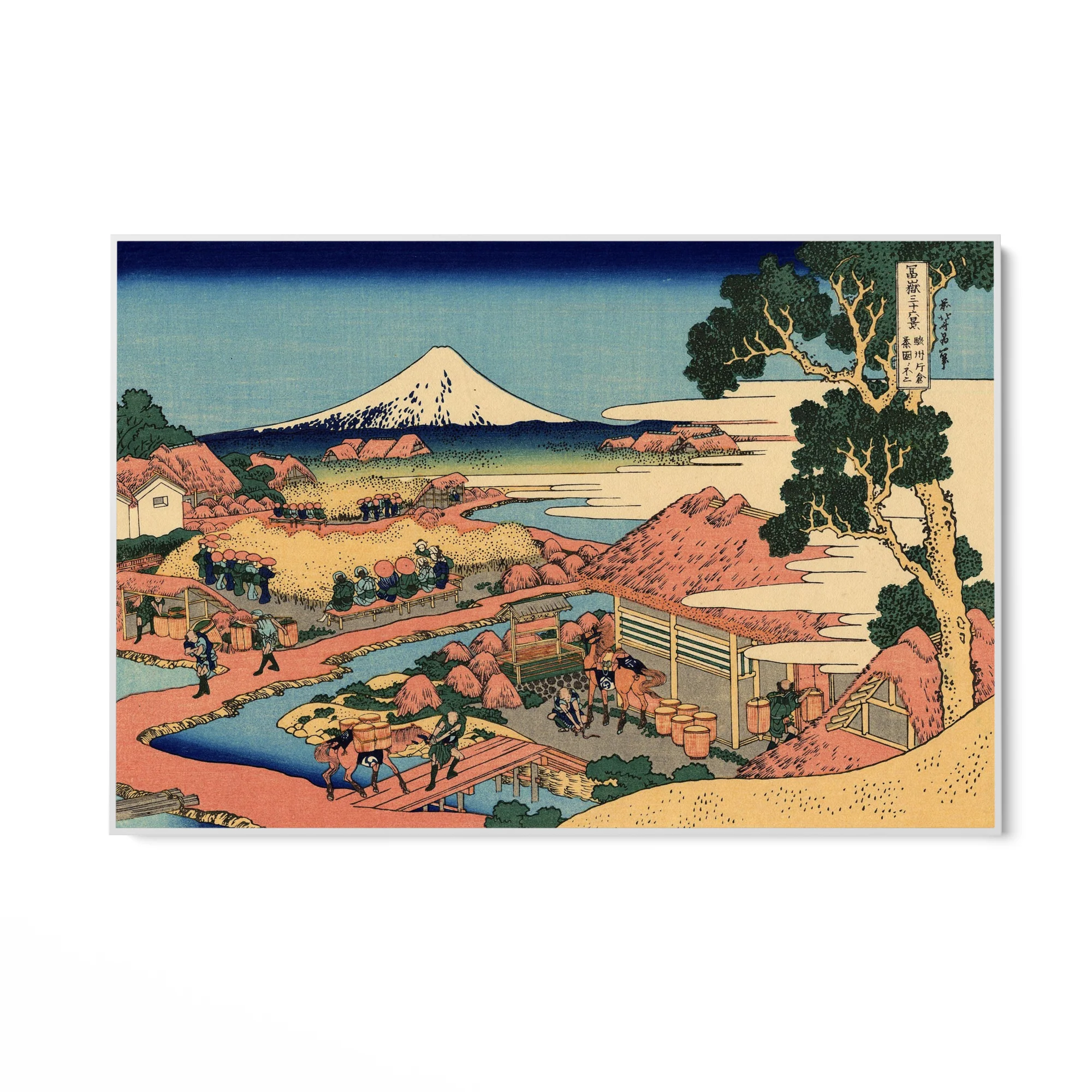 Il Fuji dai campi da tè di Katakura nella provincia di Suruga, Katsushika Hokusai - Image 7