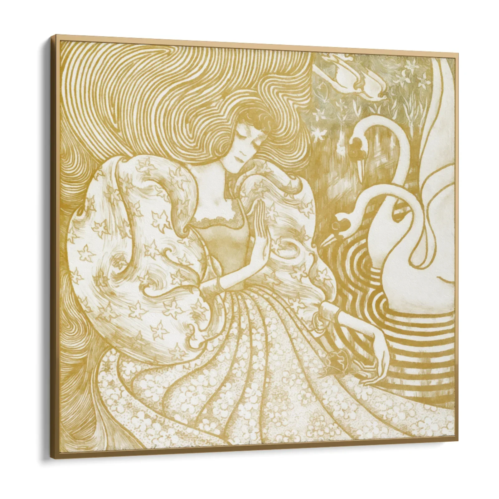 Donna con una farfalla in uno stagno con due cigni, Jan Toorop (1894) - Image 10