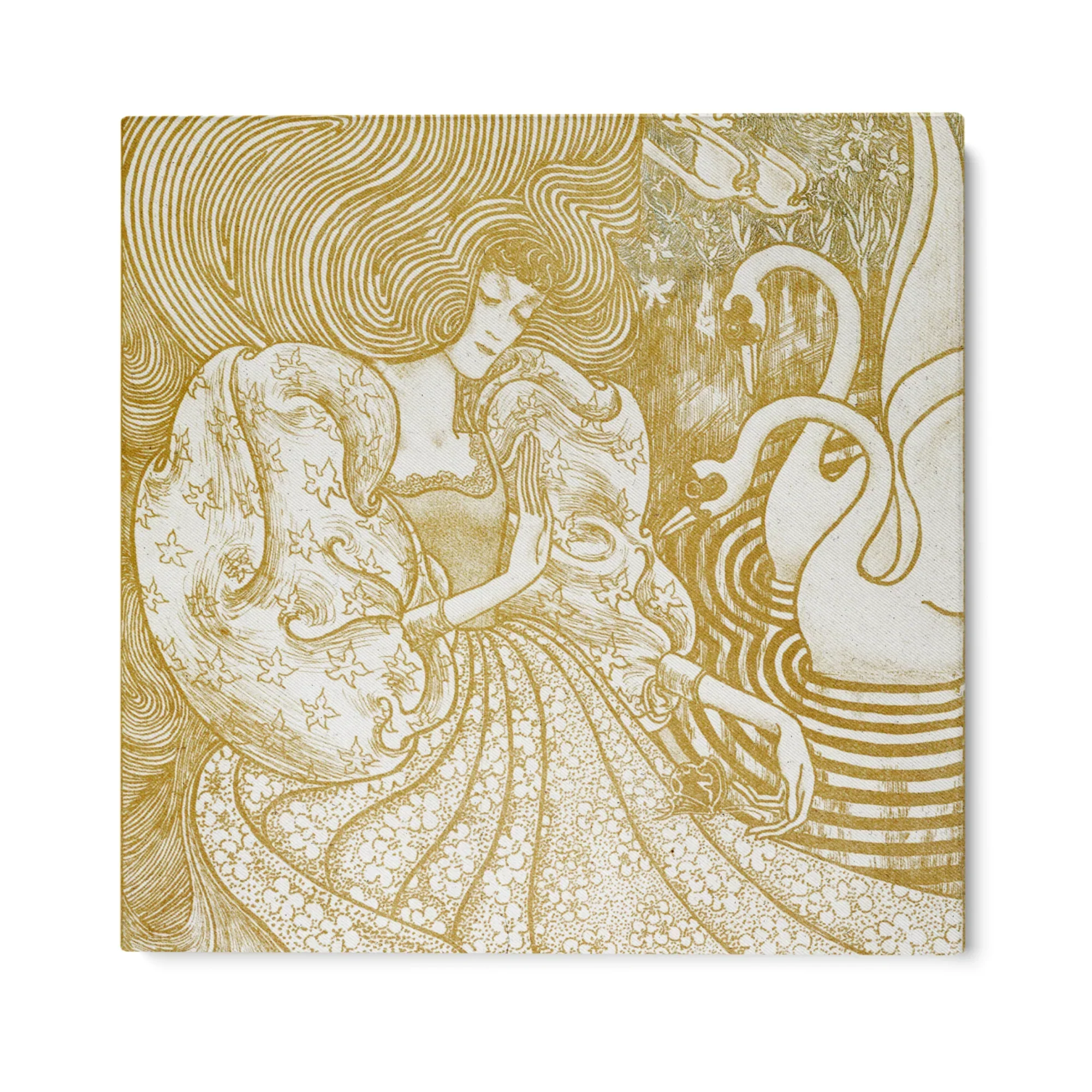 Donna con una farfalla in uno stagno con due cigni, Jan Toorop (1894) - Image 4