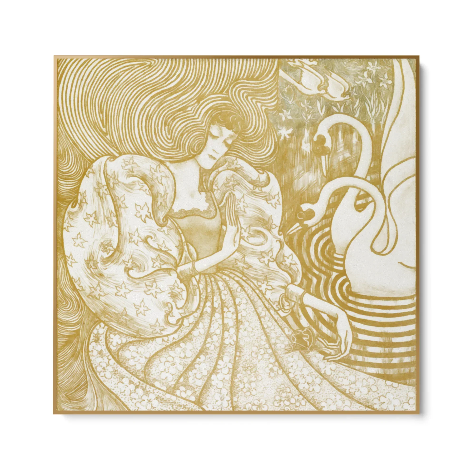 Donna con una farfalla in uno stagno con due cigni, Jan Toorop (1894) - Image 5