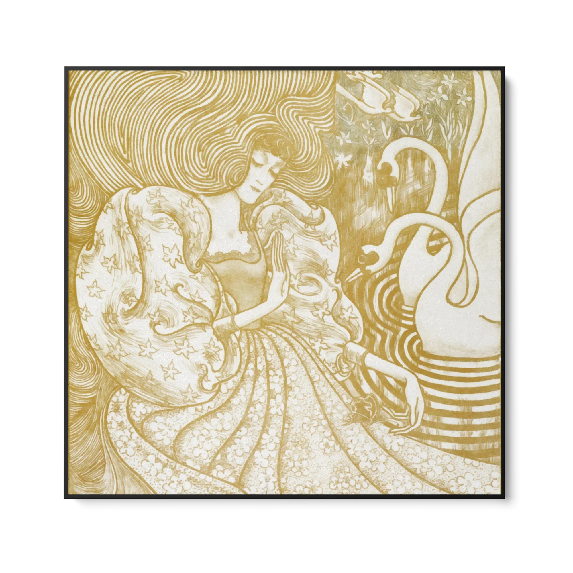 Donna con una farfalla in uno stagno con due cigni, Jan Toorop (1894) - Image 6