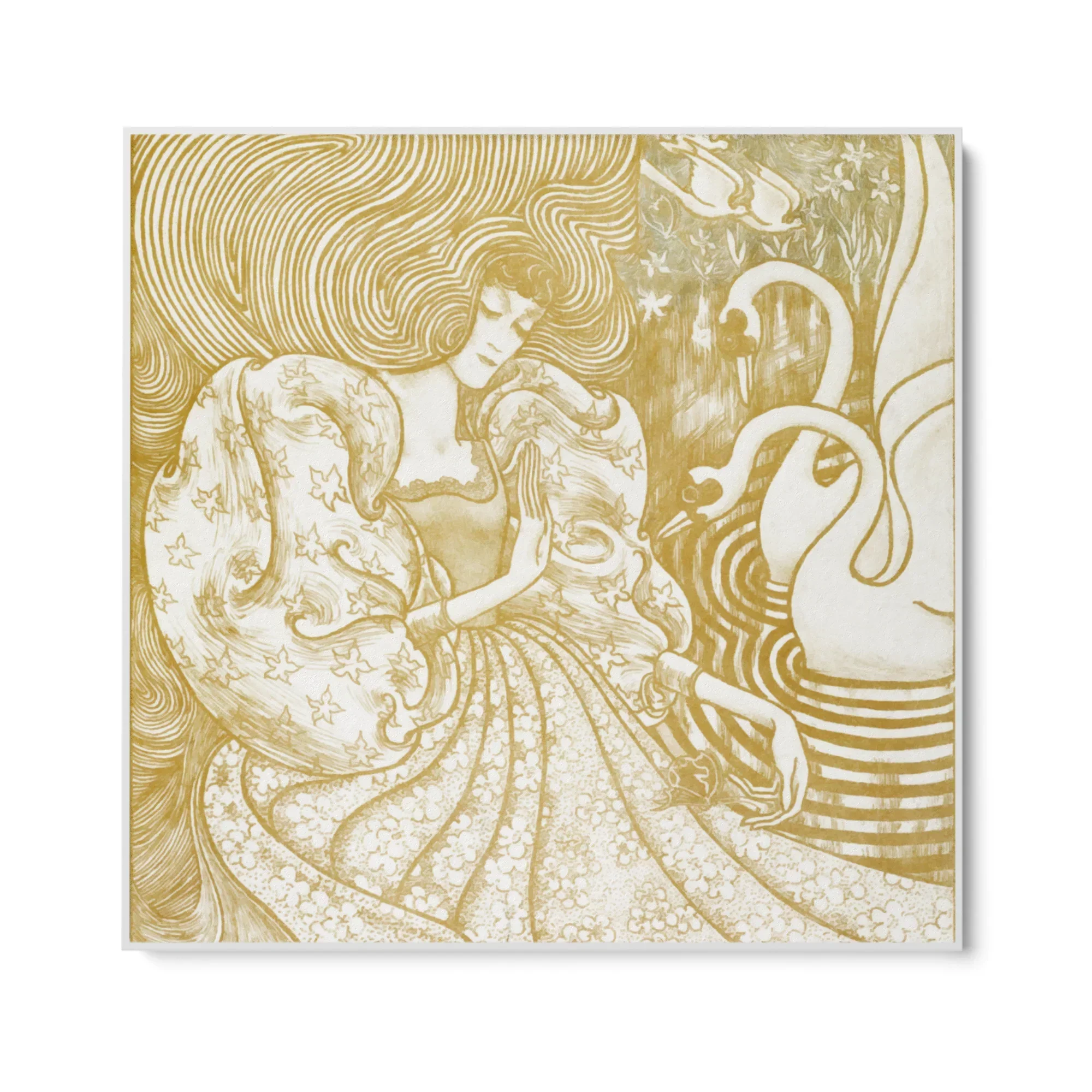 Donna con una farfalla in uno stagno con due cigni, Jan Toorop (1894) - Image 7