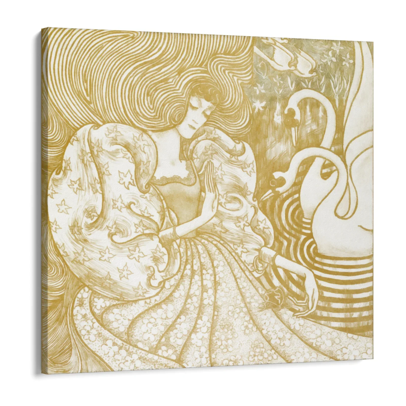 Donna con una farfalla in uno stagno con due cigni, Jan Toorop (1894) - Image 8