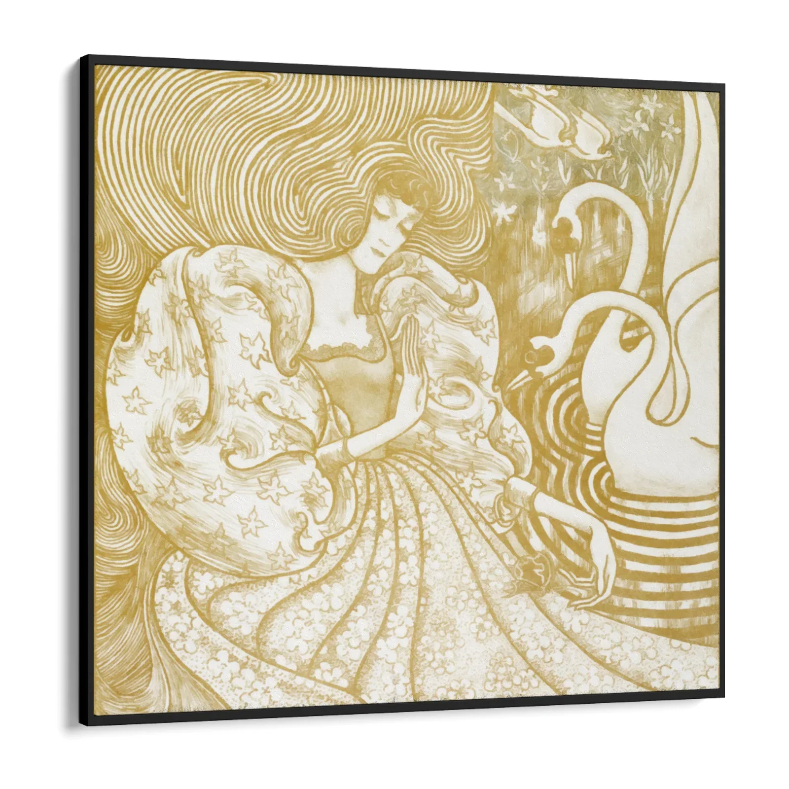 Donna con una farfalla in uno stagno con due cigni, Jan Toorop (1894) - Image 9