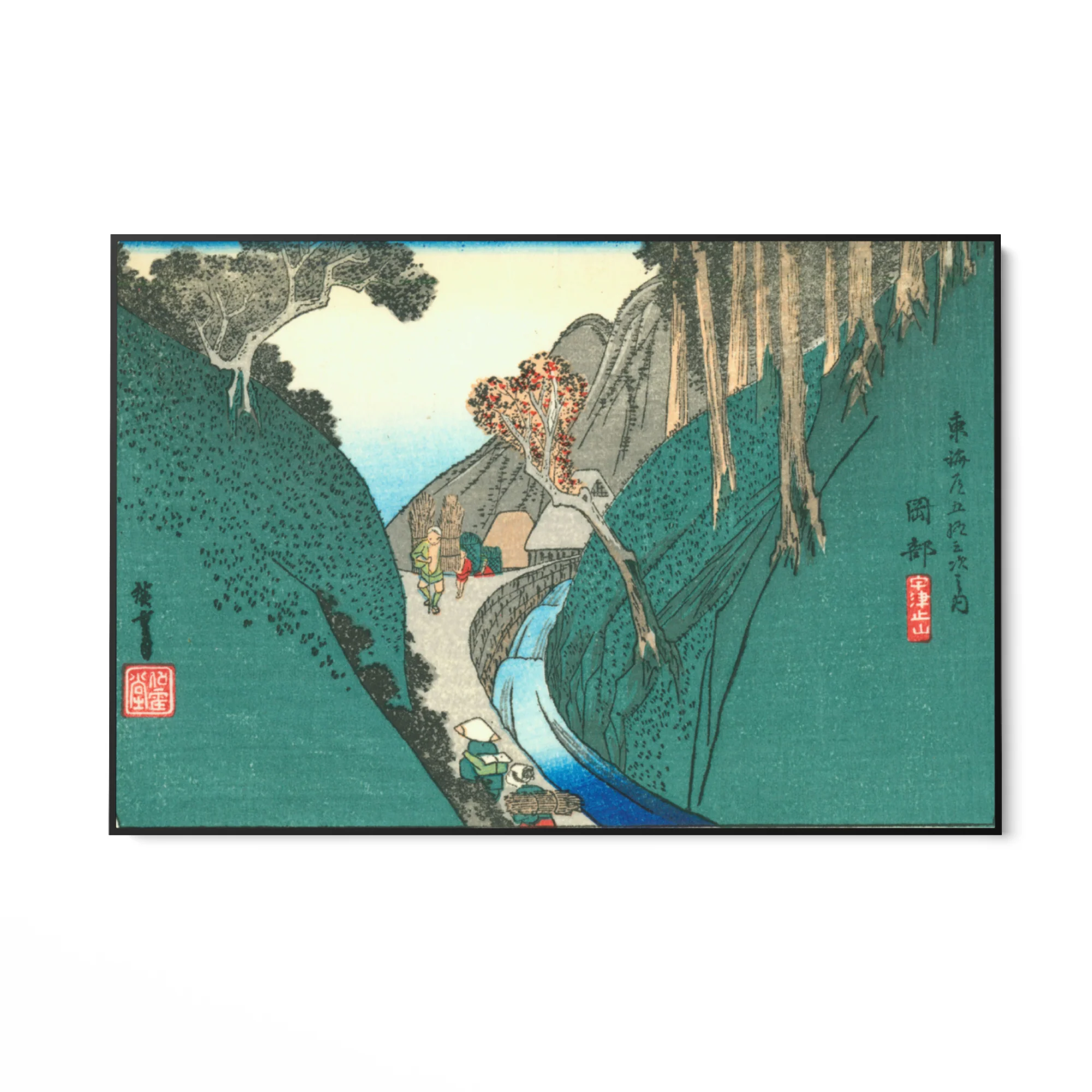 Okabe, Le cinquantatré stazioni del Tōkaidō, Utagawa Hiroshige - Image 5