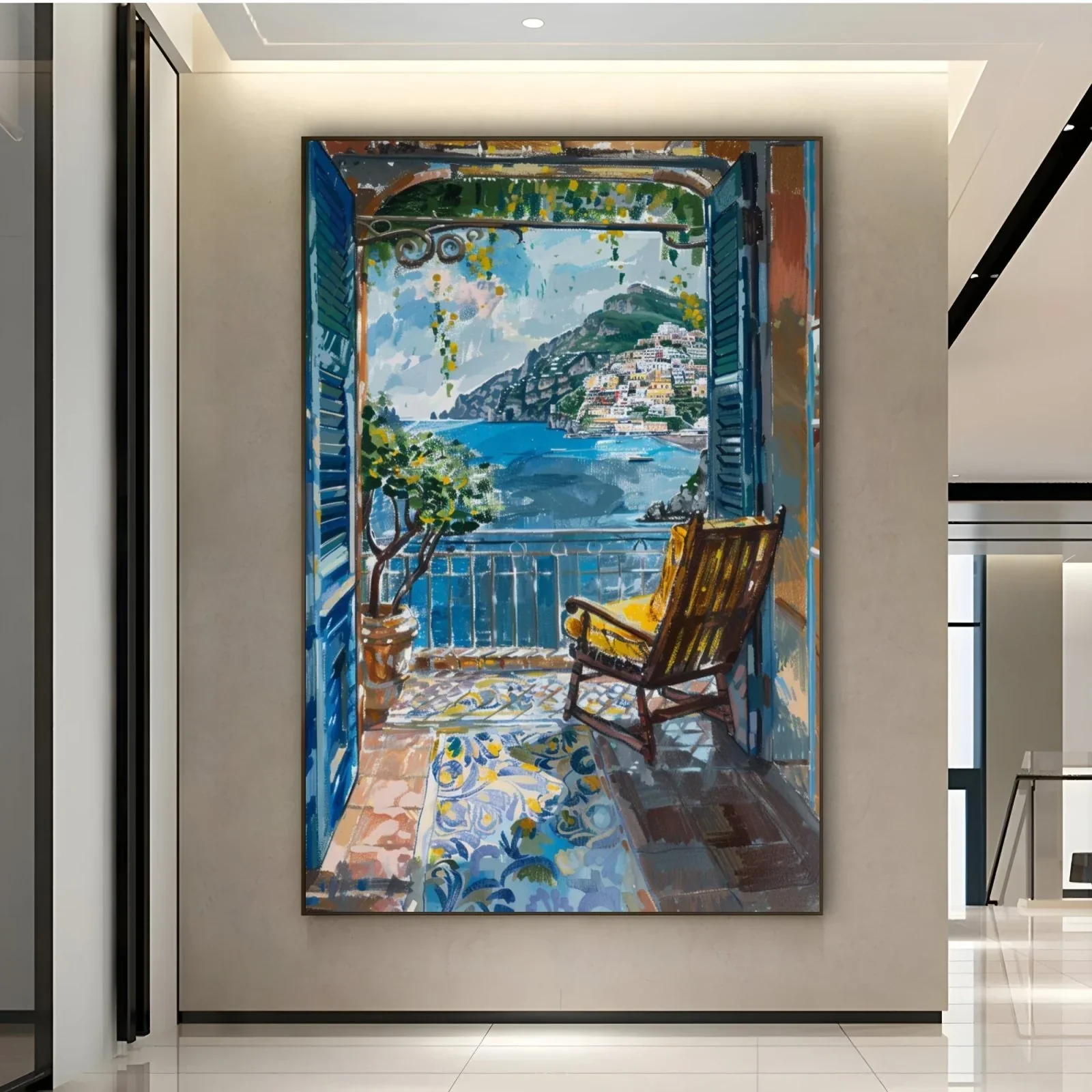 Finestra su Positano, Italia