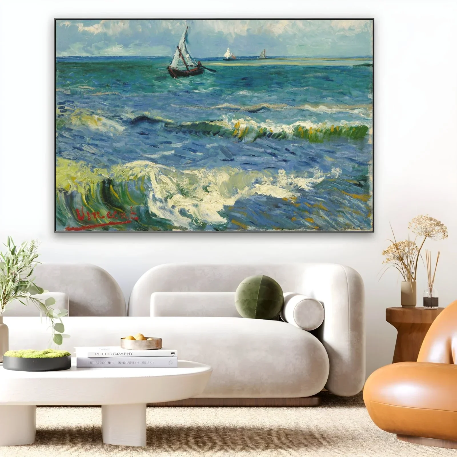 Seascape near Les Saintes Maries de la Mer,Vincent Van Gogh - Image 2