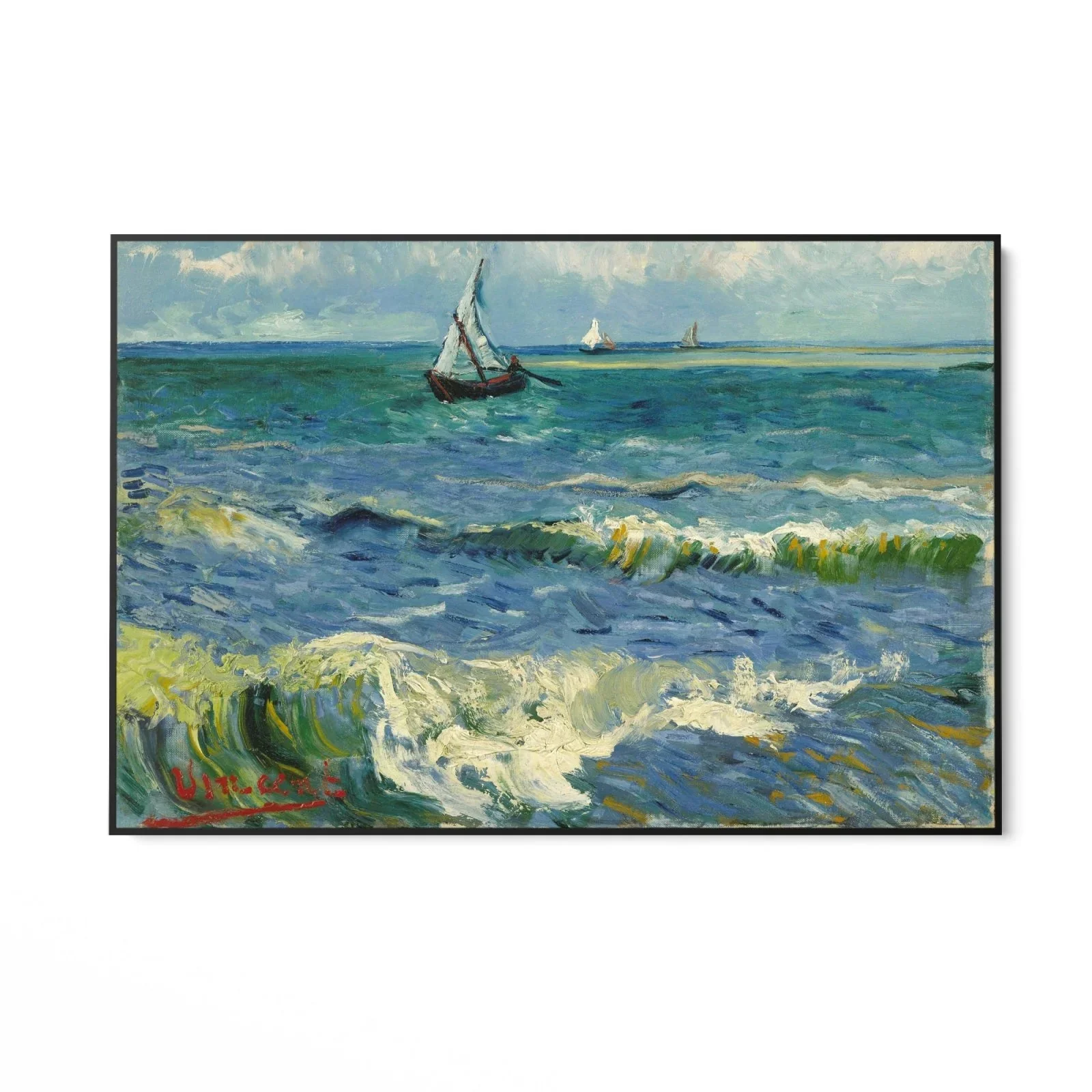 Seascape near Les Saintes Maries de la Mer,Vincent Van Gogh - Image 5