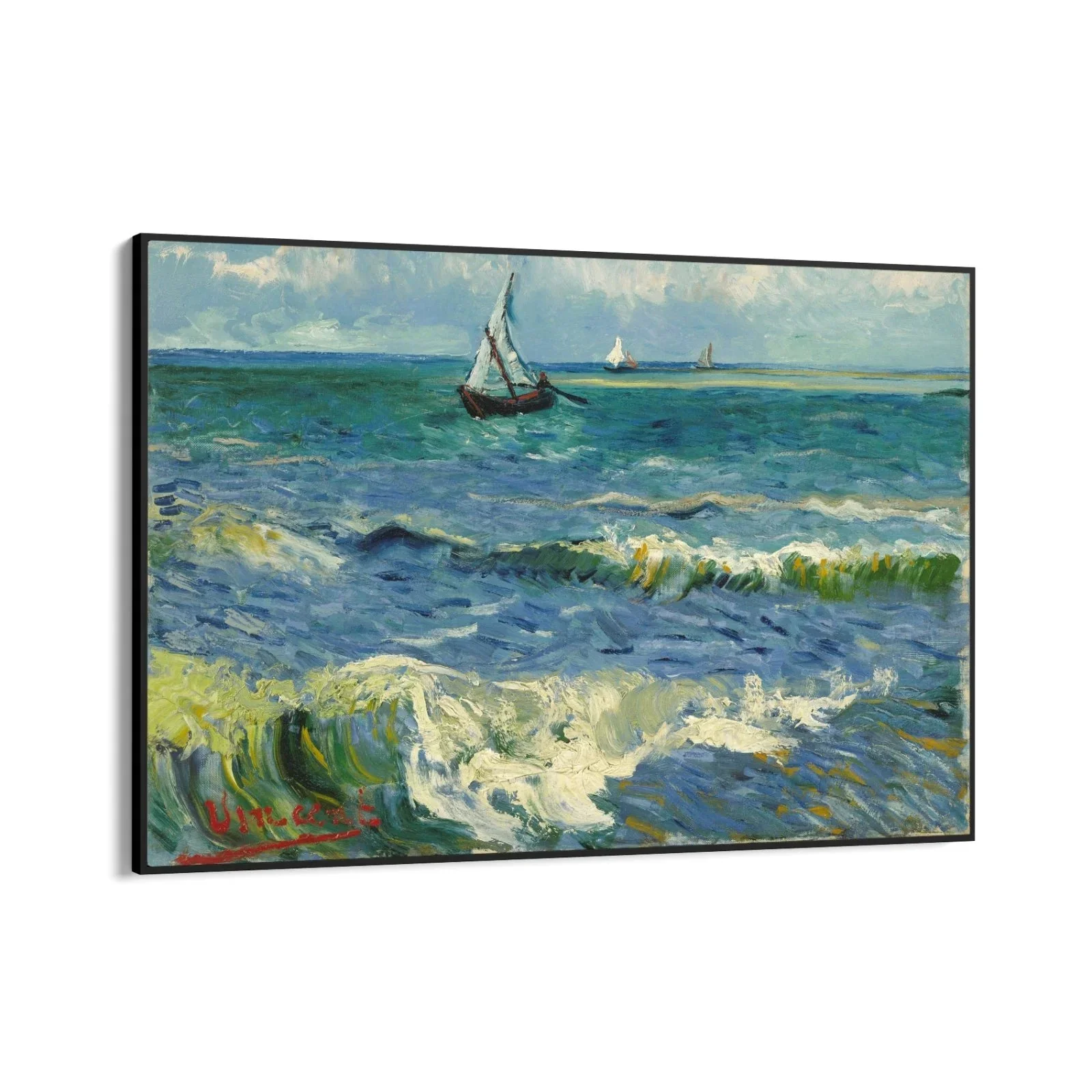 Seascape near Les Saintes Maries de la Mer,Vincent Van Gogh - Image 6