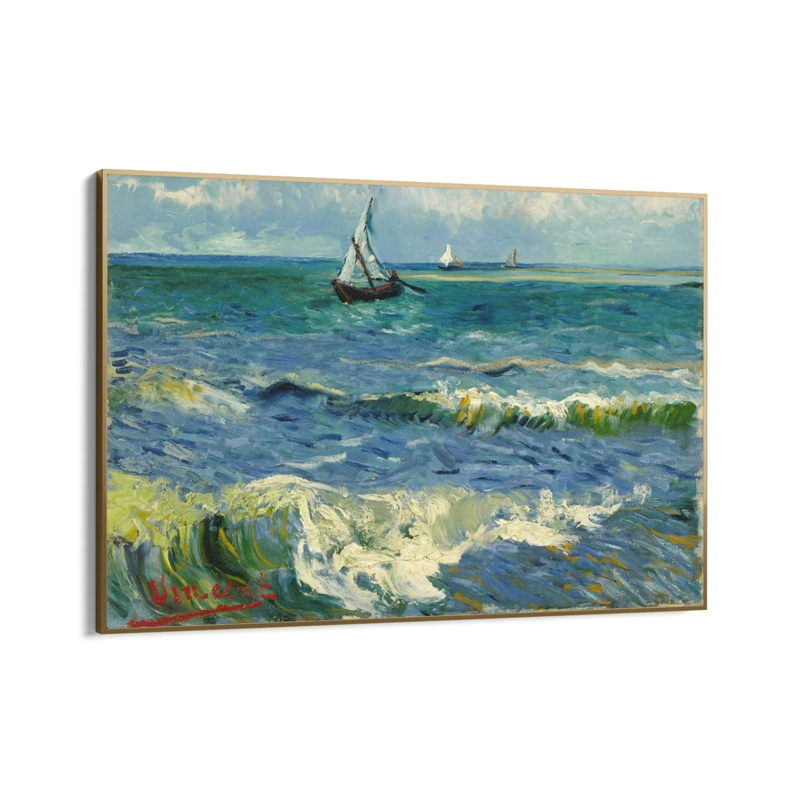 Seascape near Les Saintes Maries de la Mer,Vincent Van Gogh - Image 7