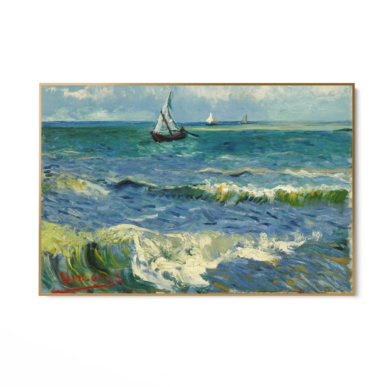 Seascape near Les Saintes Maries de la Mer,Vincent Van Gogh - Image 8