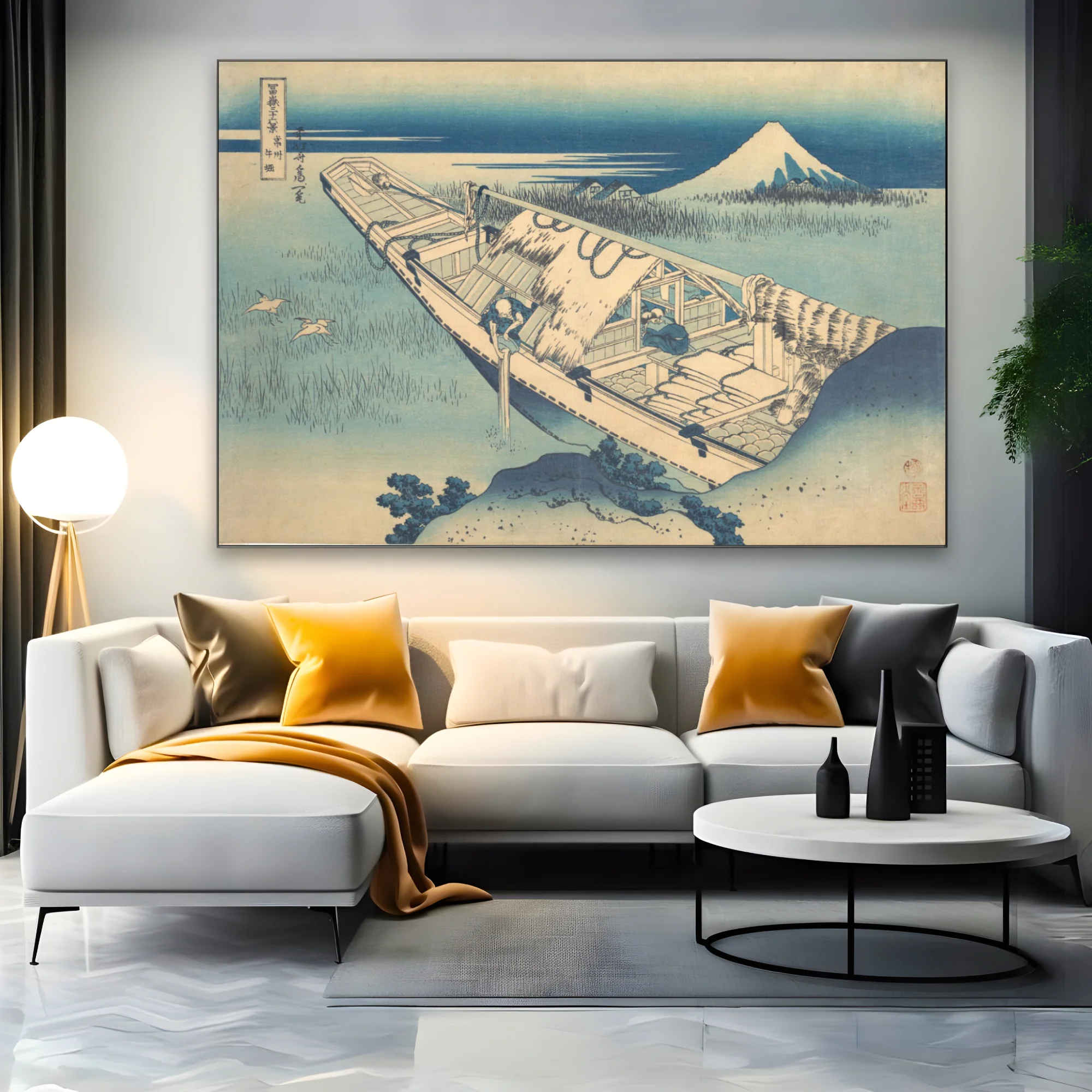 Vista di Fuji da una barca, Katsushika Hokusai